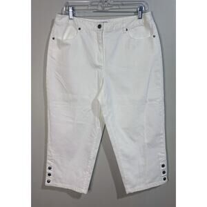 Talbots White Stretch Crop Jeans Petite Size 12